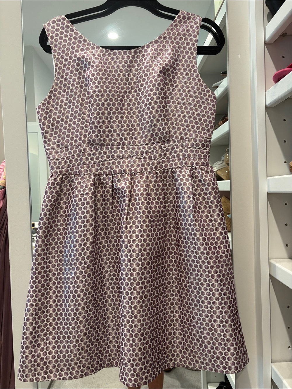 Esley Collection Lavender Dot Fit-and-Flare Girls' Dress